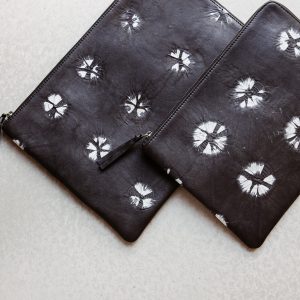 TIE DYE leather laptop case black 11 inch