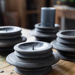 SUNCITY wooden candleholder