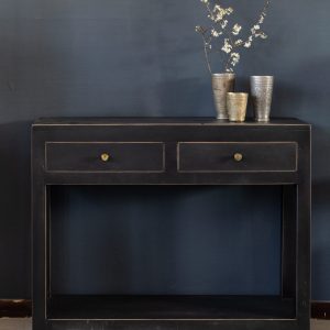 FLO sideboard in reclaimed wood in black 100 cm