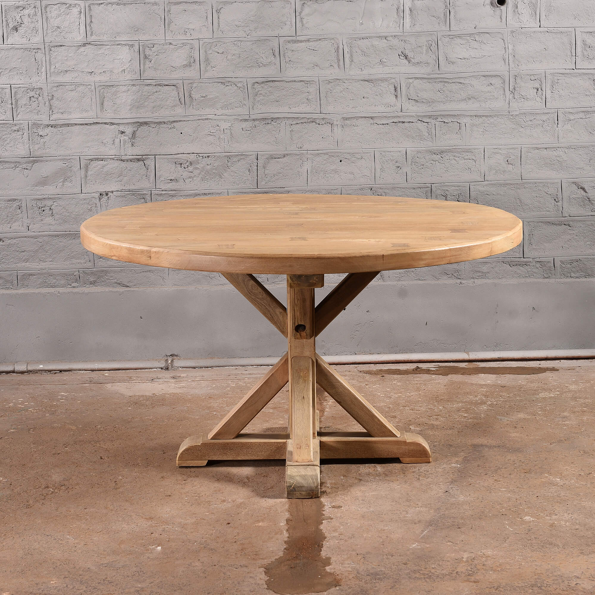 REDONDO 137 cm round table in reclaimed wood - Image 2