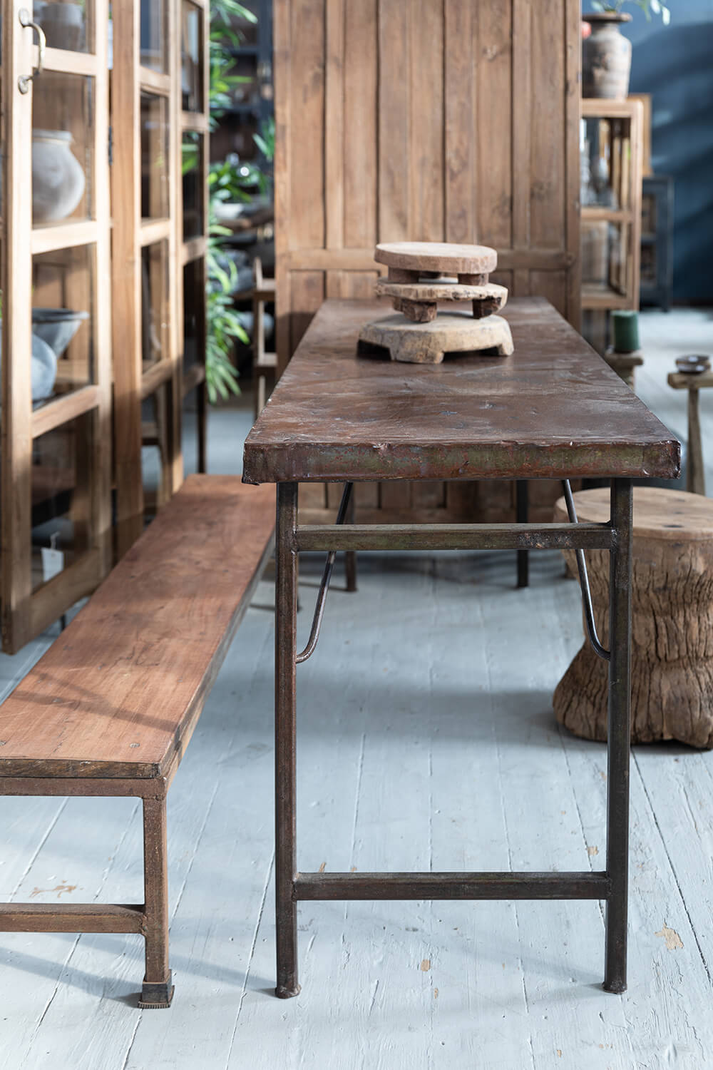 IRONIA vintage iron table 174 cm