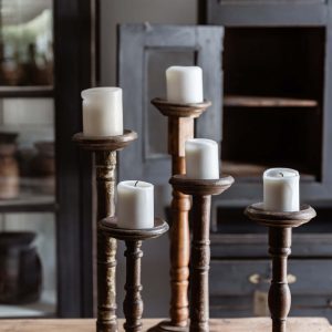 Wooden candle stand