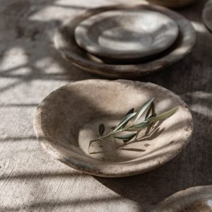 vintage marble plates