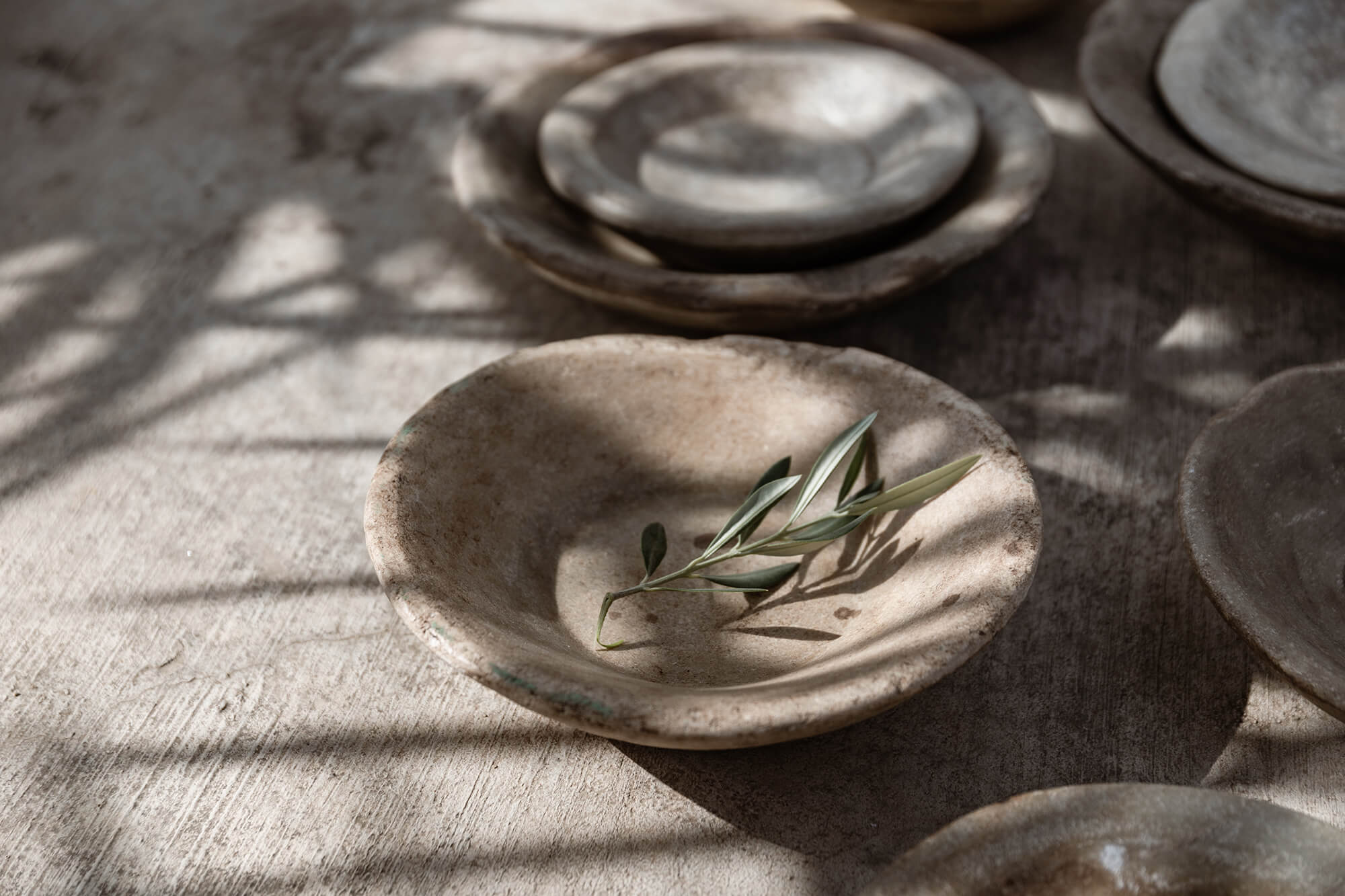 vintage marble plates