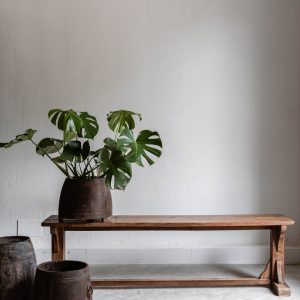 GUECHO vintage bench in teak 152 cm