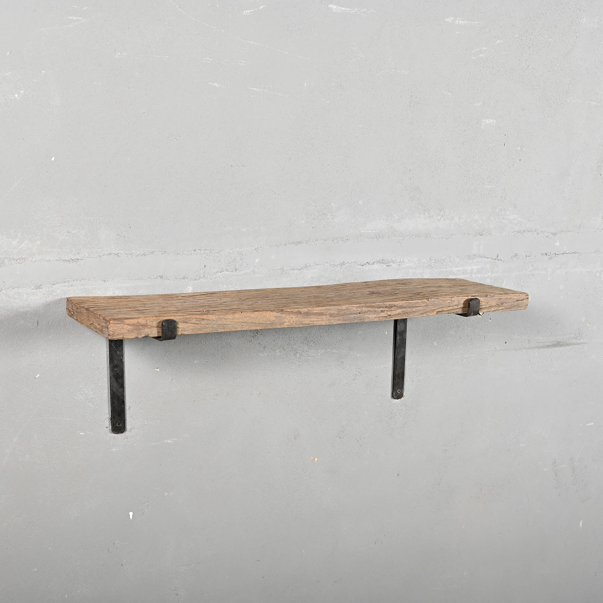 SHELF 60 cm in reclaimed wood with iron brackets - Image 2