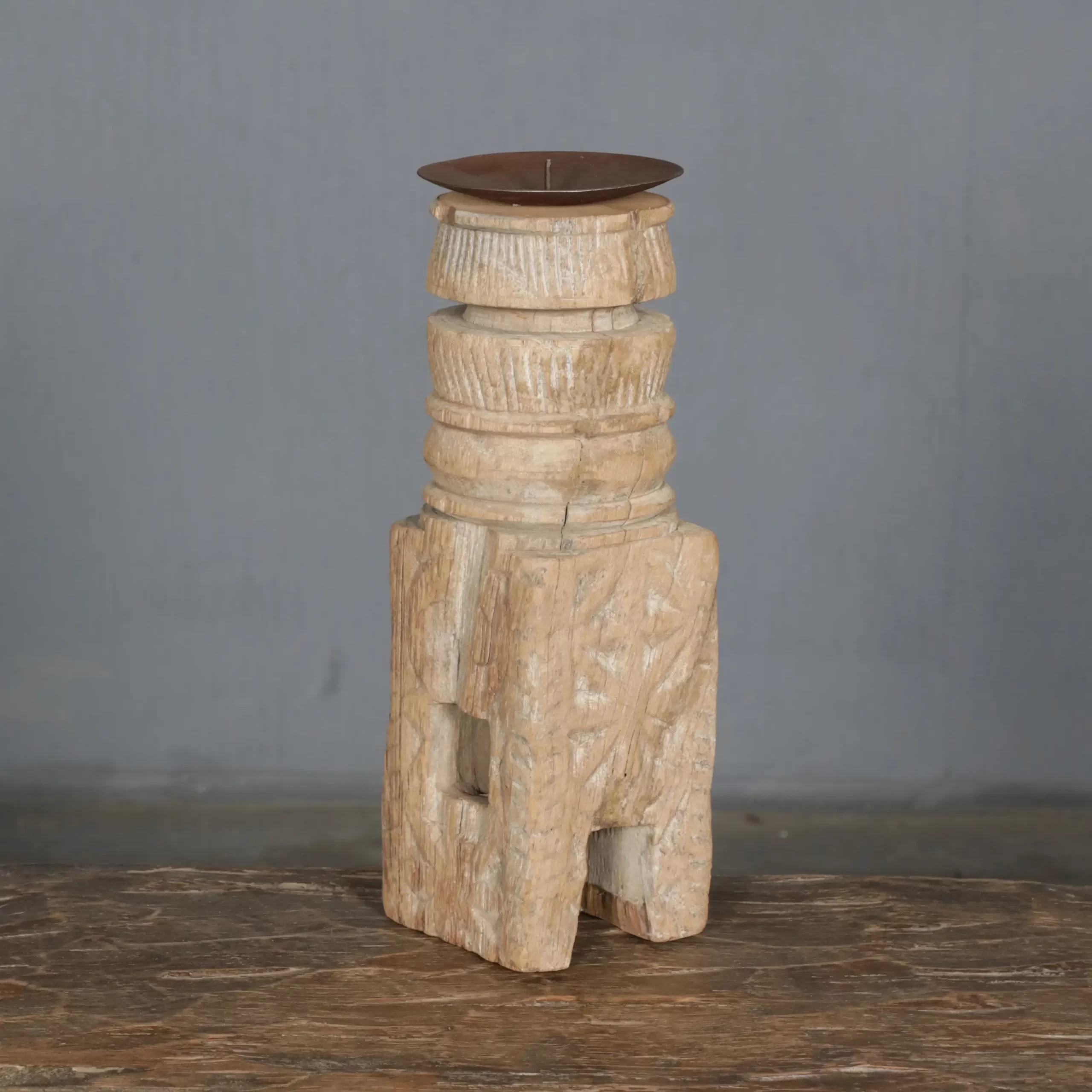 LEGIA 35 cm wooden candleholder