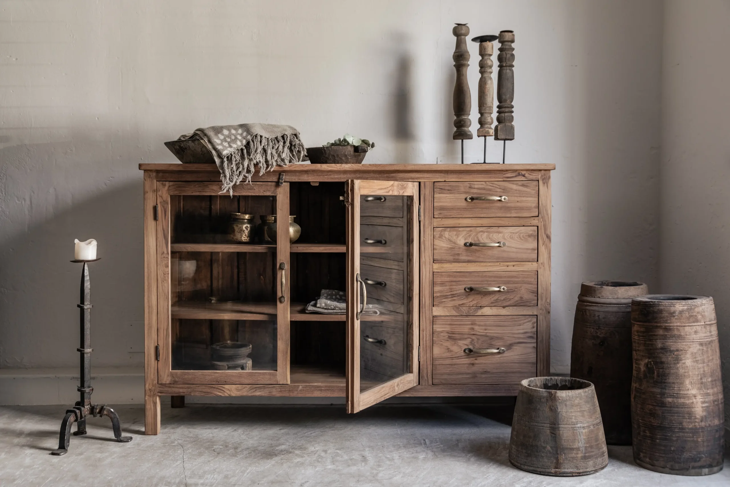 JOSEFIN reclaimed teak sideboard 142 cm