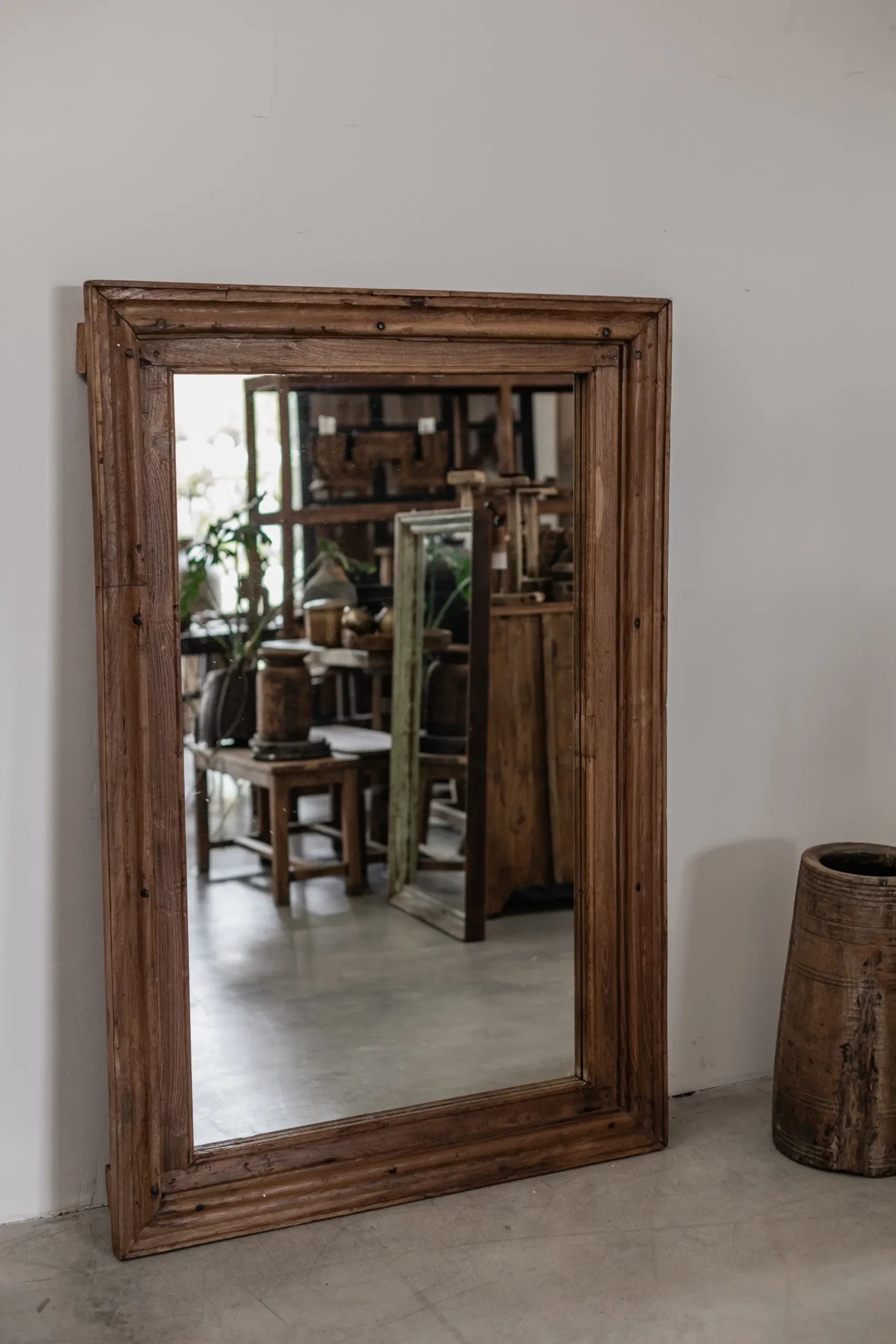MIRA vintage teak mirror 150 cm