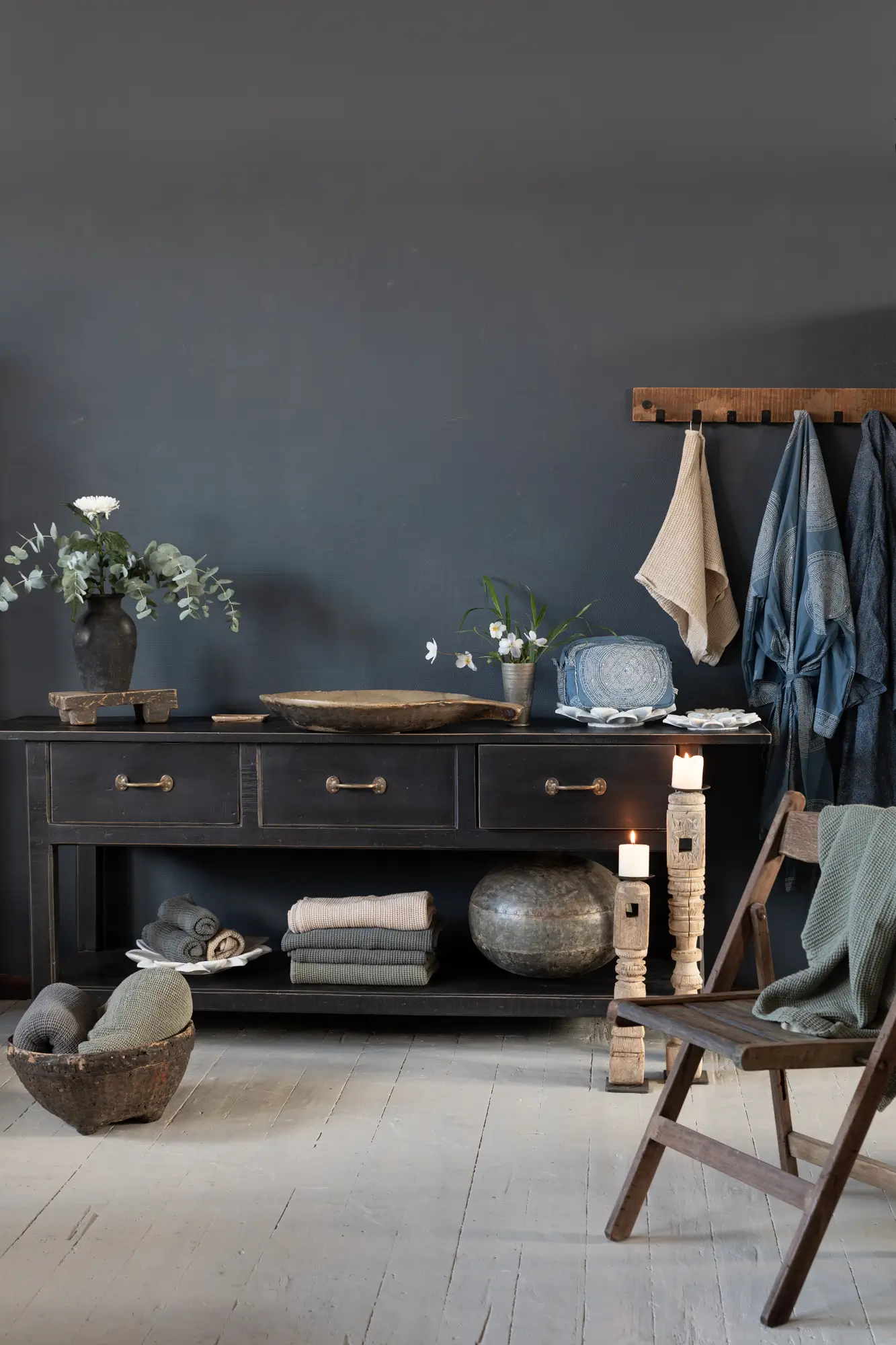 FAE reclaimed wood sideboard in black