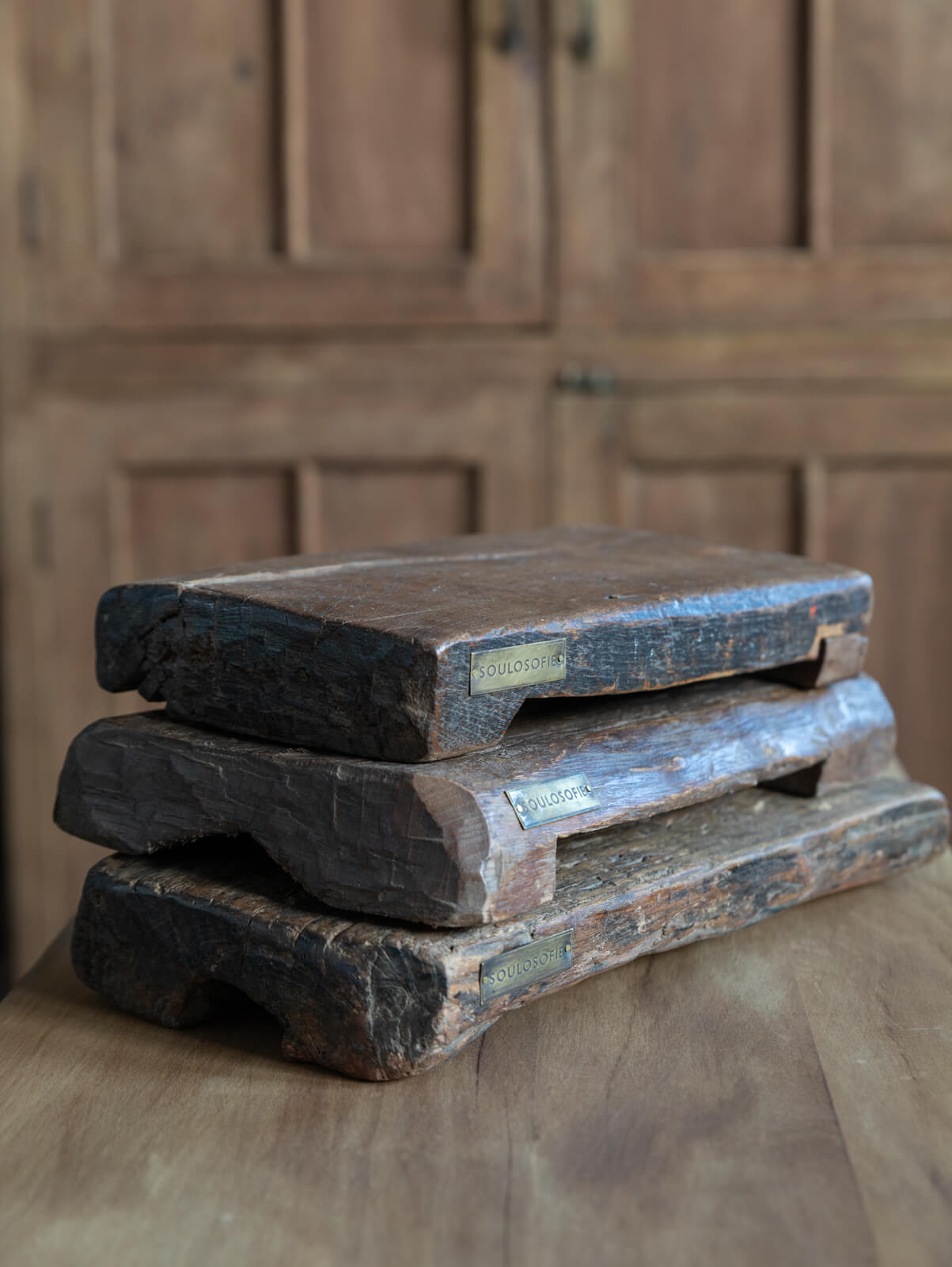 BAJOT Vintage wooden tea table 29cm