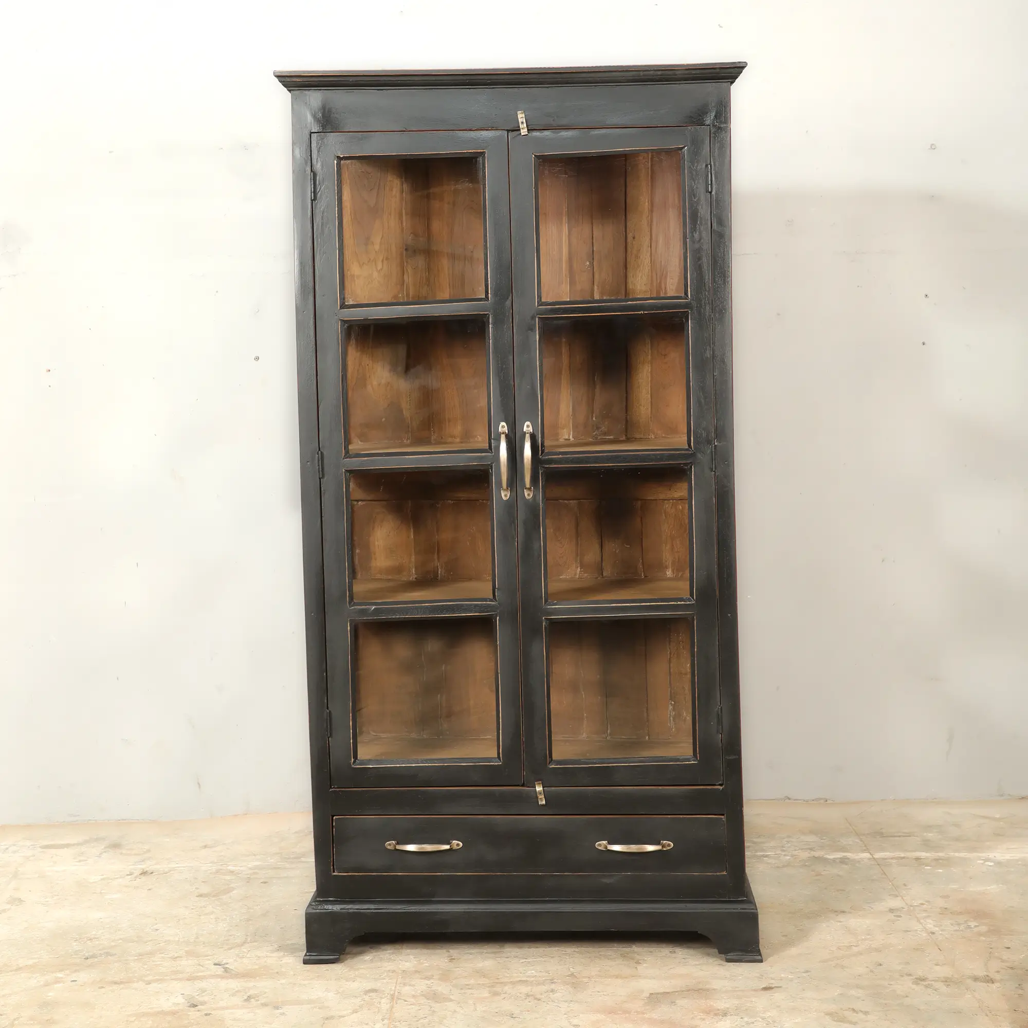 LUCIA Vintage teak cabinet in black