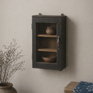 wall cabinet black vintage