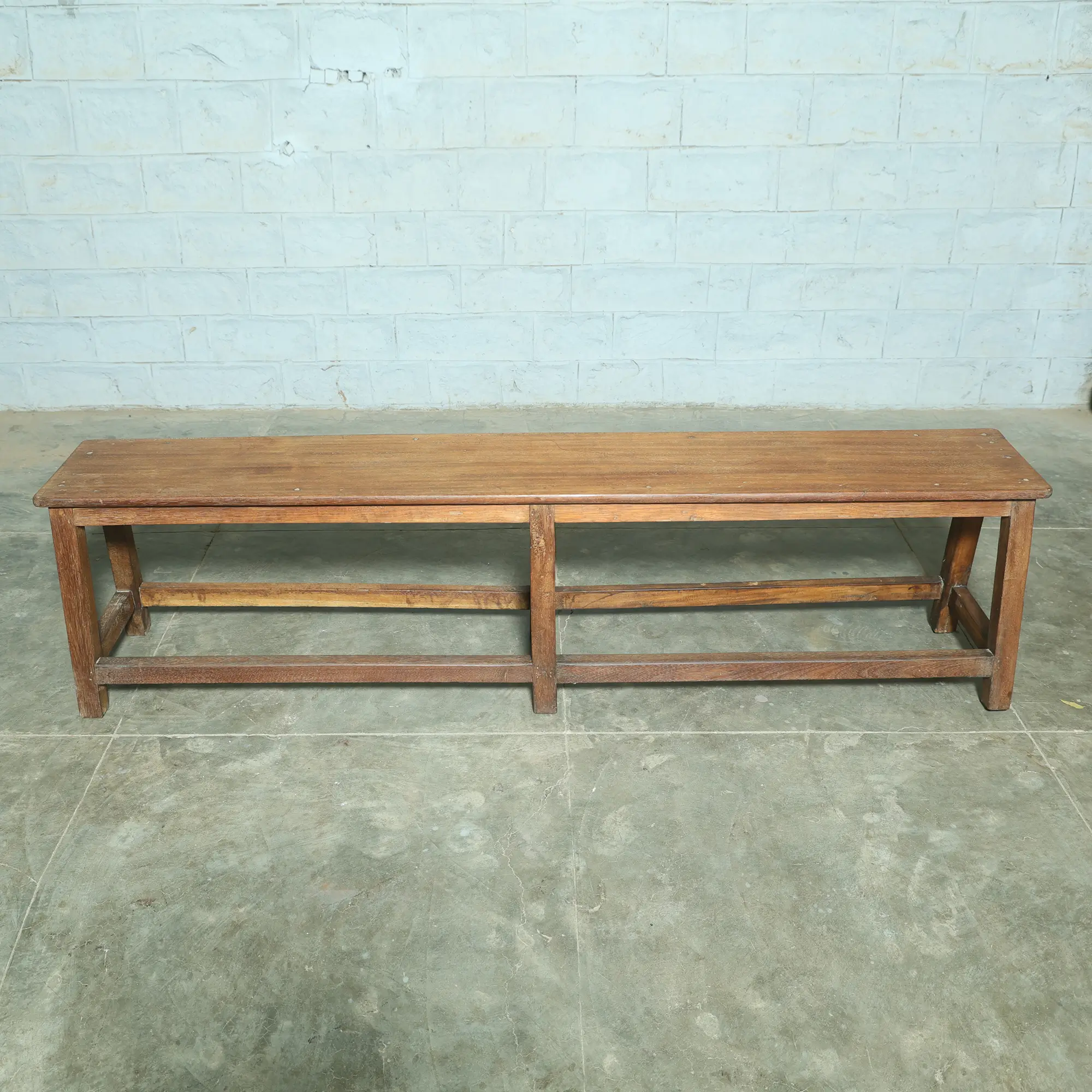 Long bench in vintage teak 182 cm