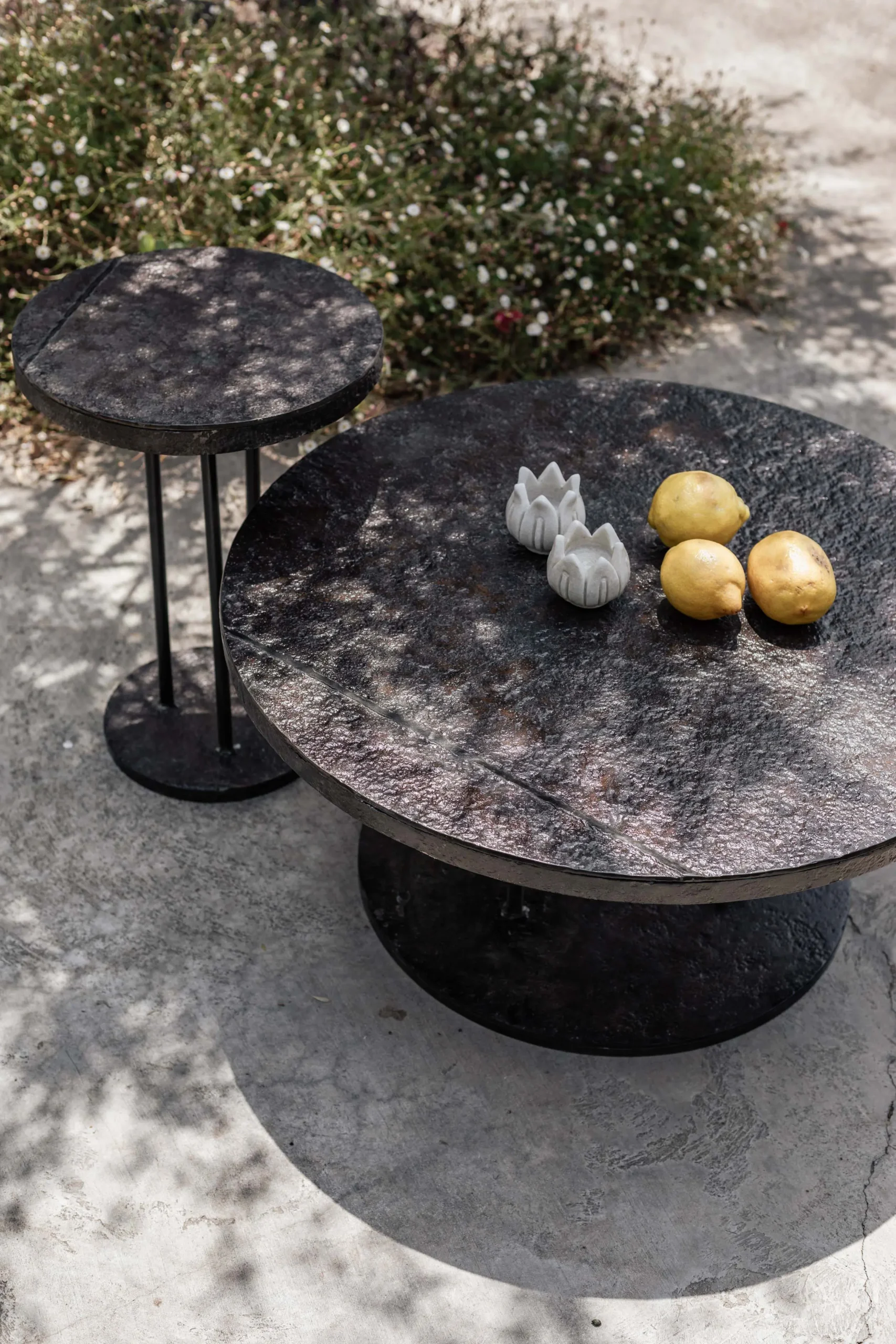 Round iron side table 35 cm ZANE - Image 2