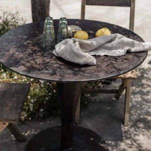 Round iron dining table 80 cm