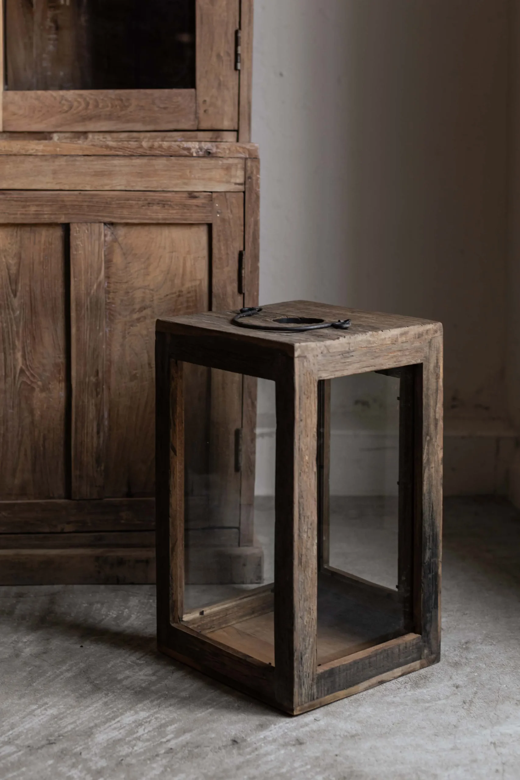 LIGTA reclaimed wood lanthern