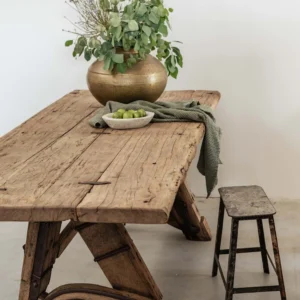 Wooden dining table in reclaimed wood 200 cm