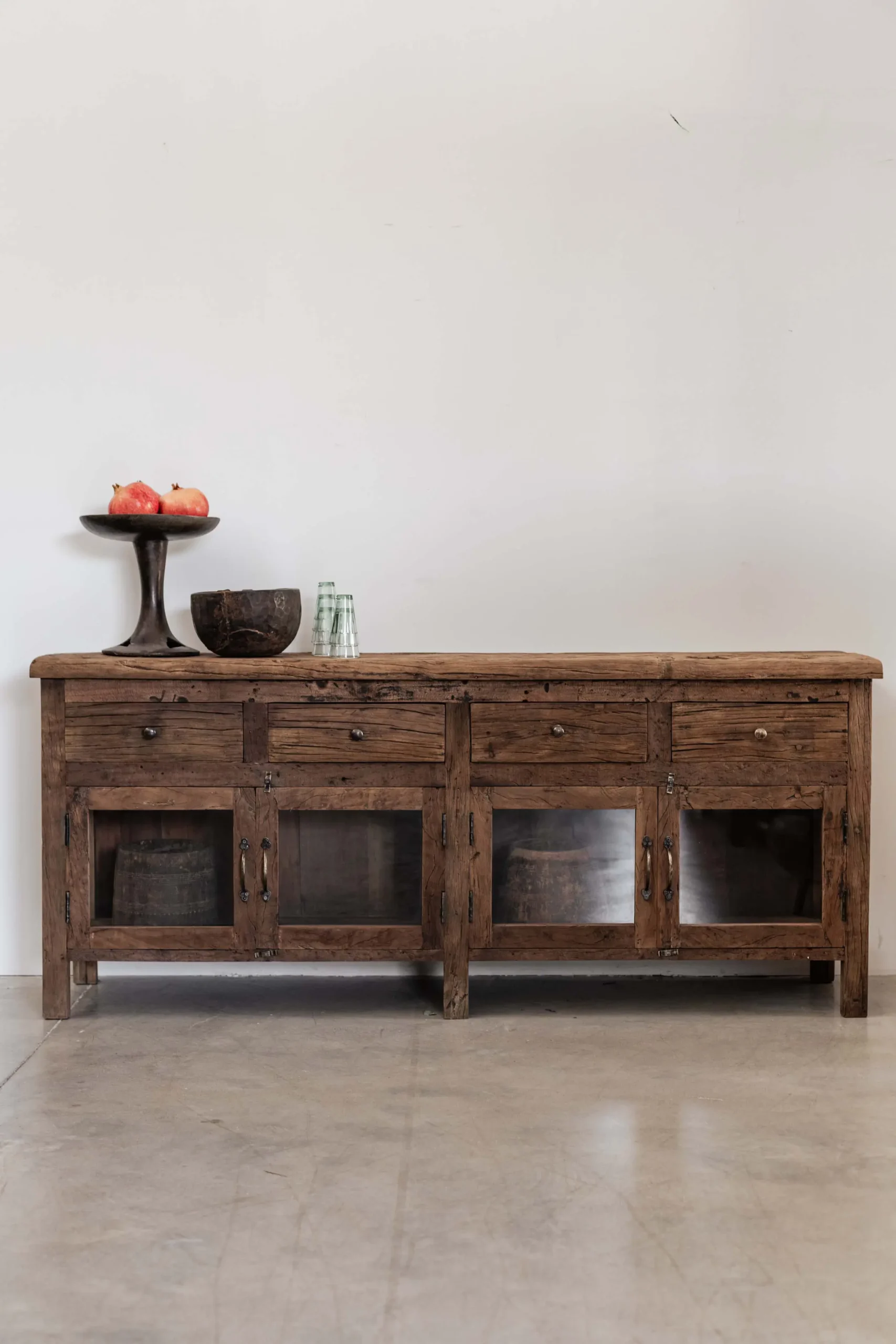Wooden sideboard in reclaimed wood