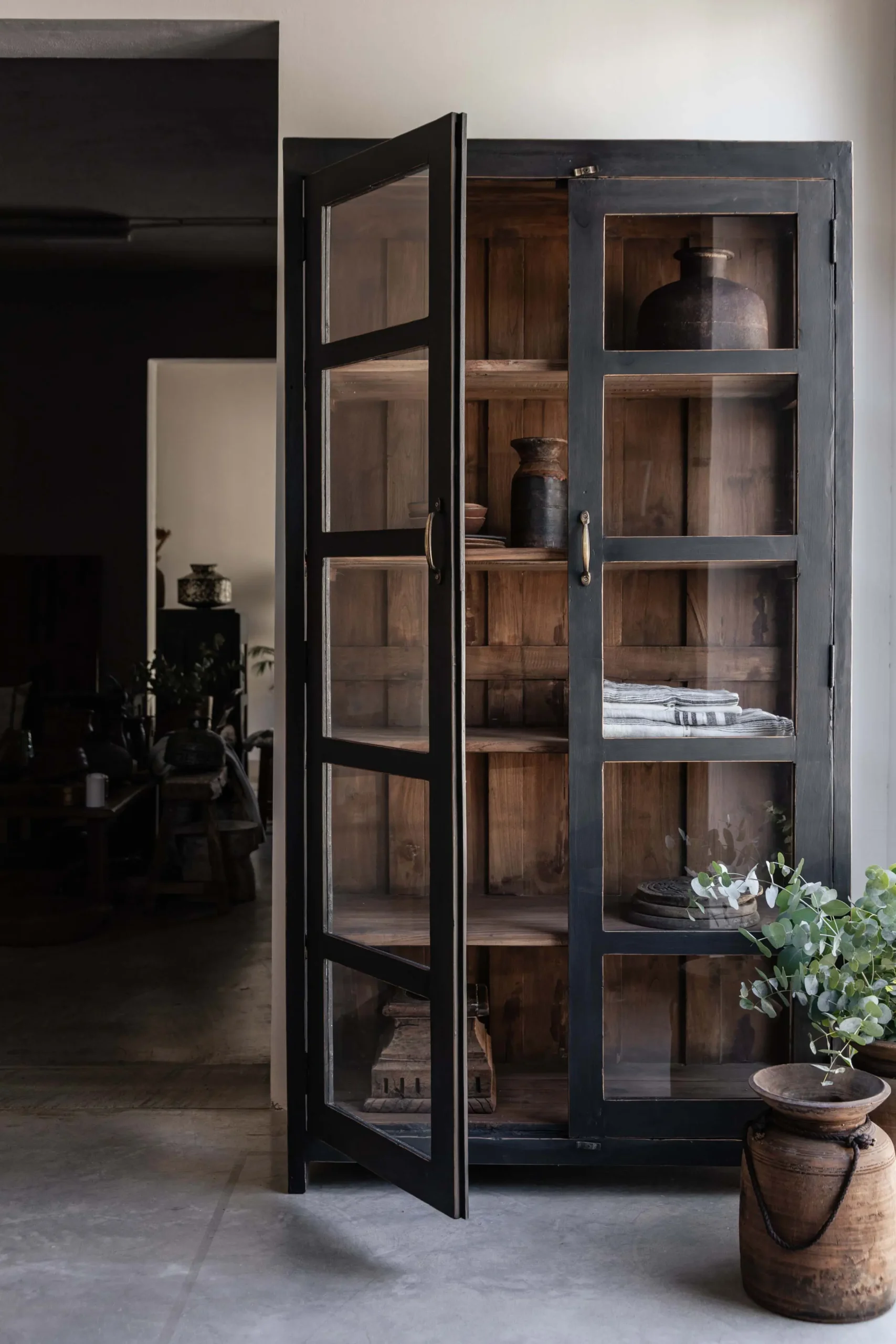 HARKA vintage teak cabinet in black