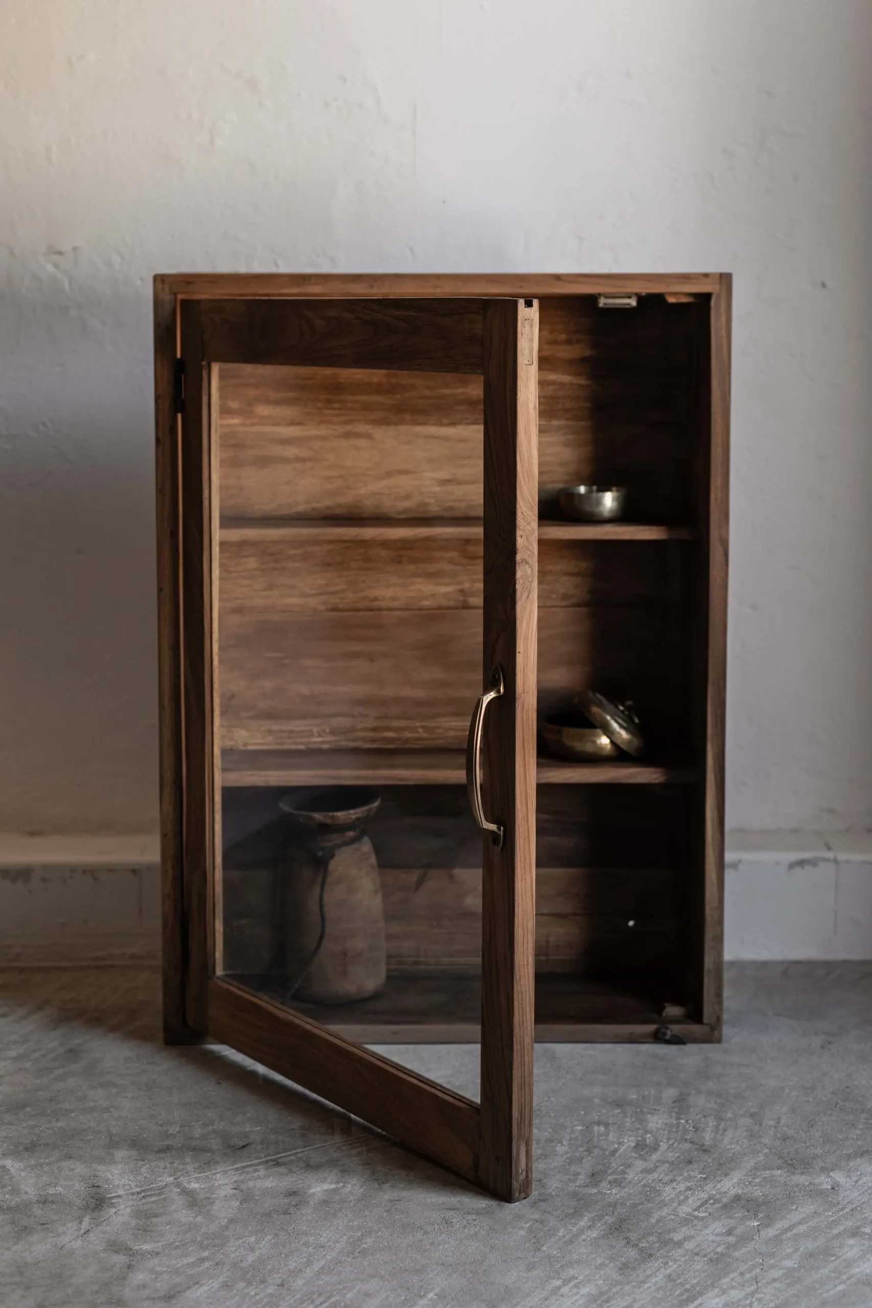 VIOLA Vintage teak wall cabinet