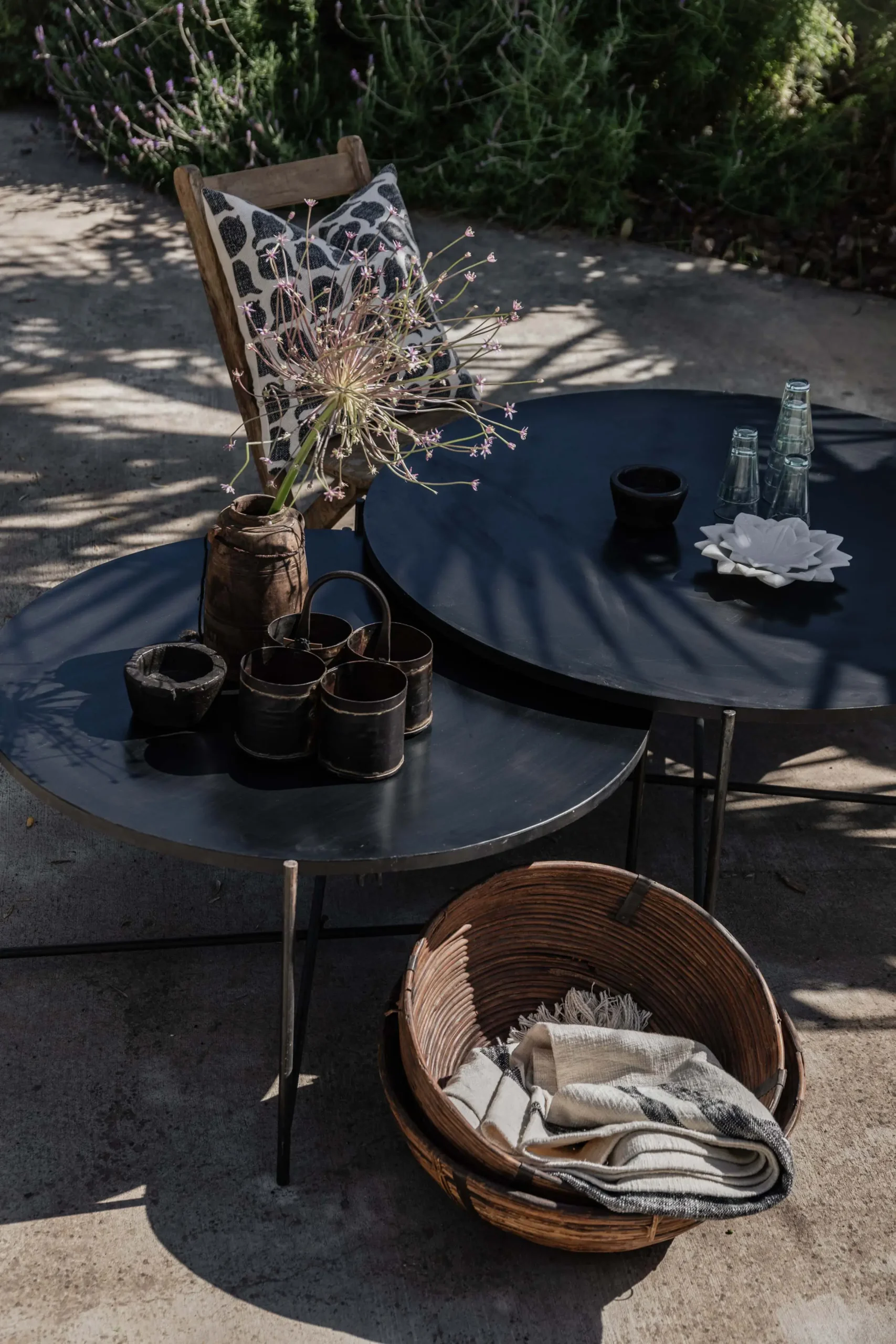 Round Iron Side Table 70 cm | Soulosofie Mallorca