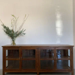 ZIA reclaimed teak sideboard in dark brown 180 cm