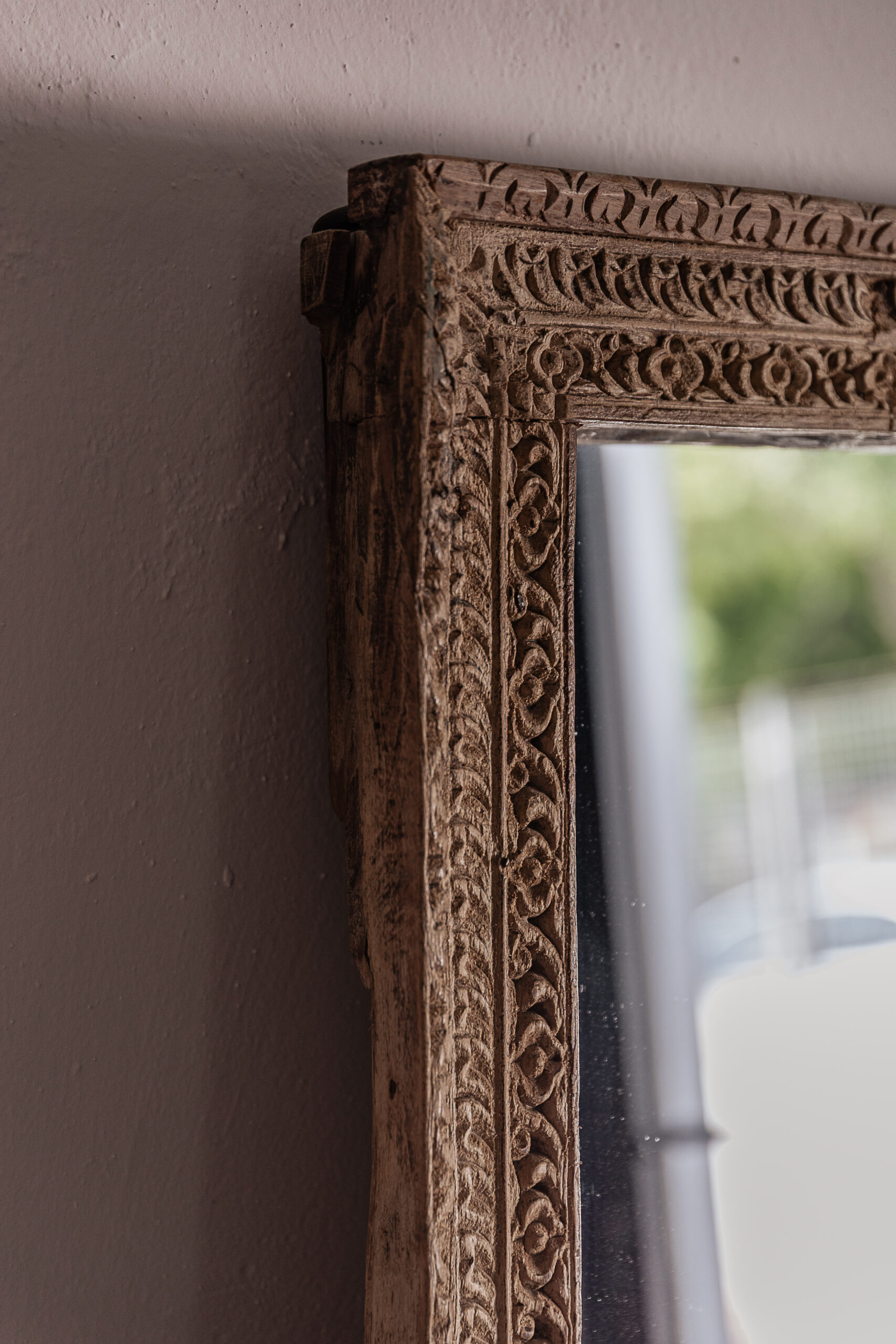 vintage carved mirror