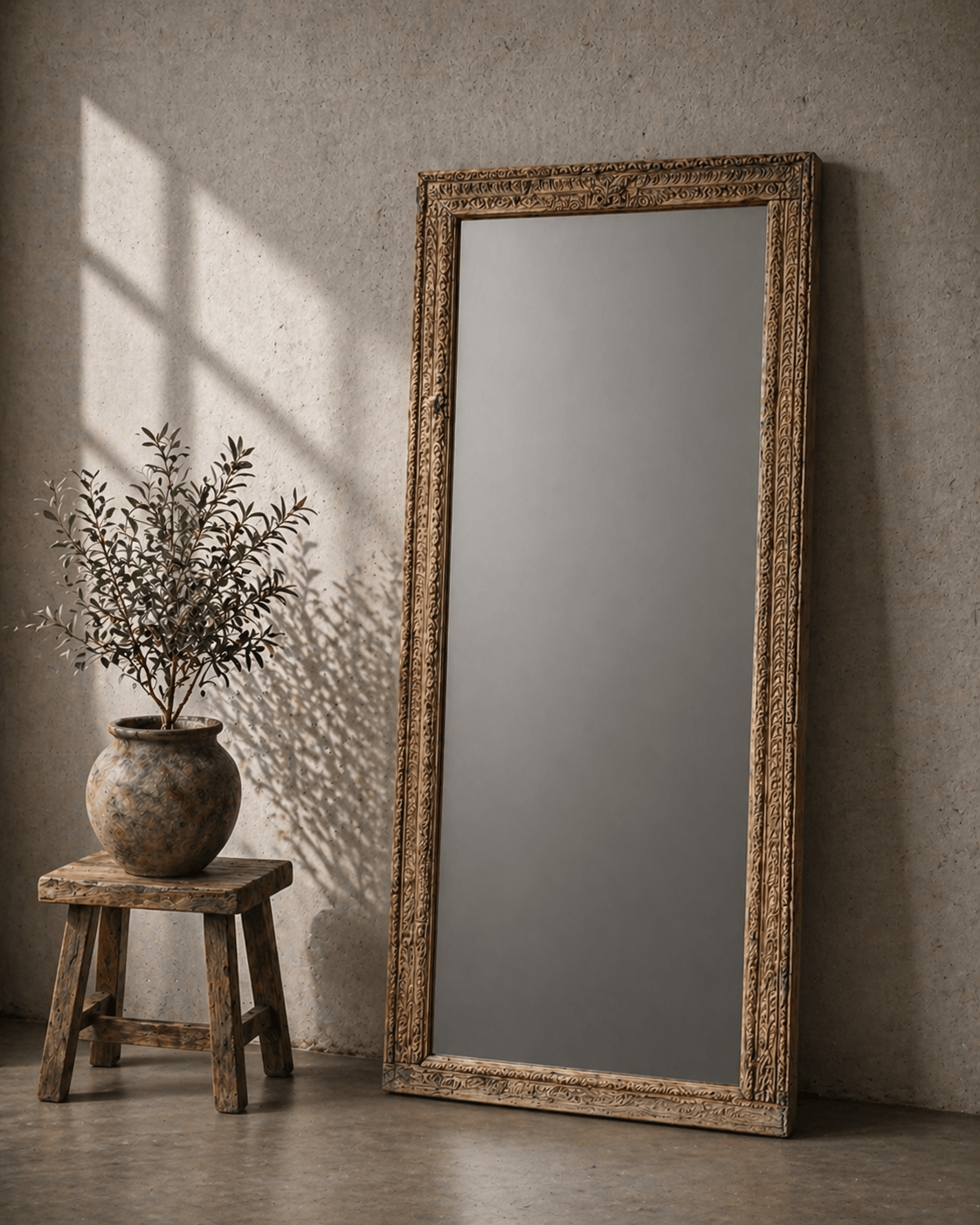 Big mirror vintage in carved wood