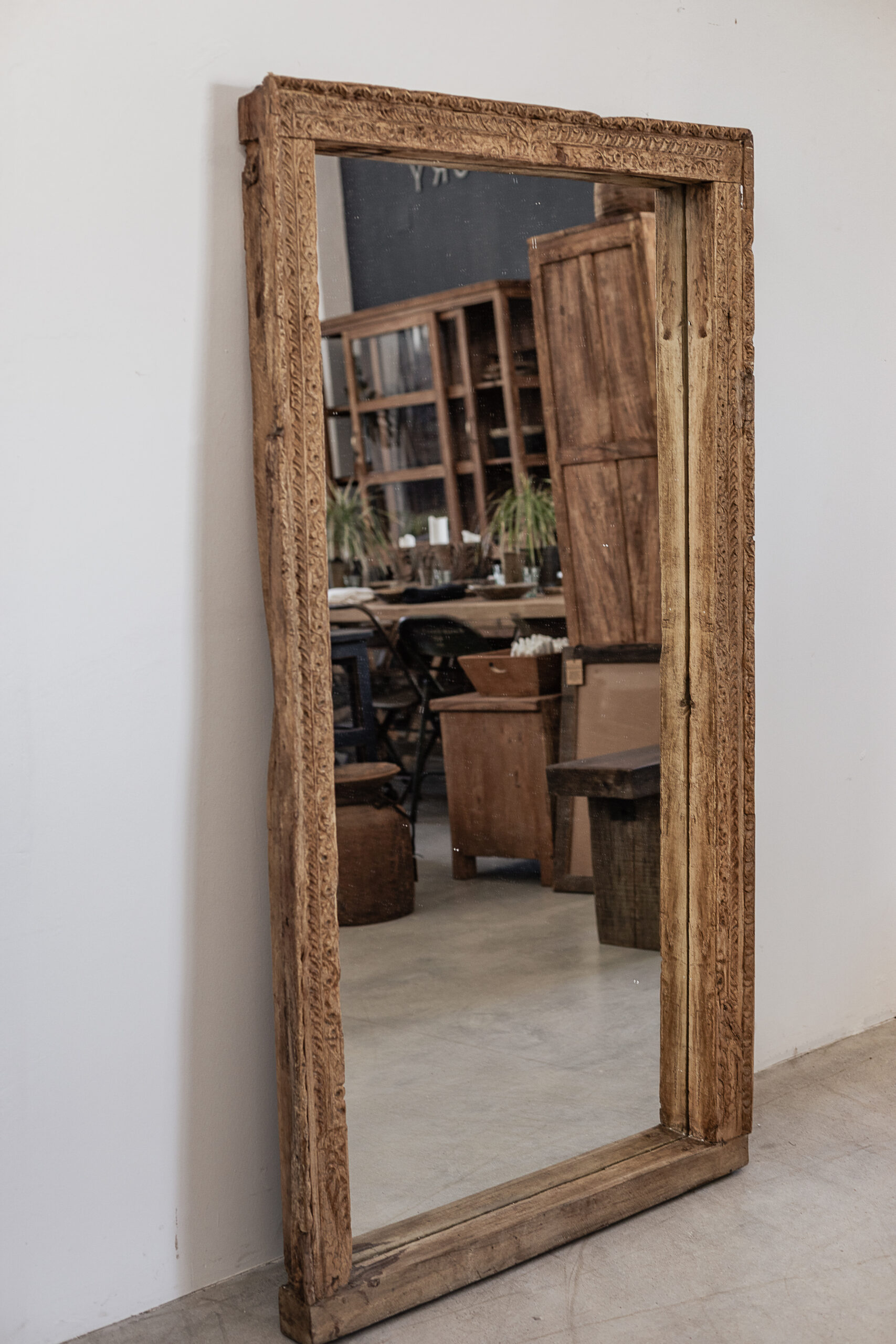 big vintage carved mirror