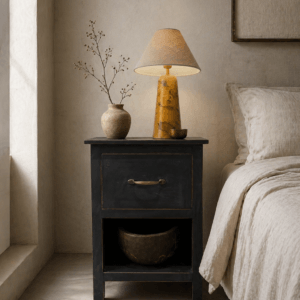 bedside cabinet black