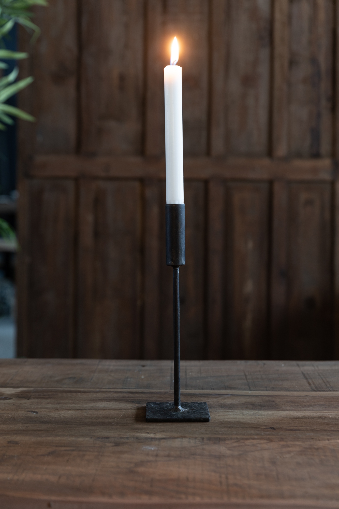 Handcrafted Candle Holder in Reclaimed Iron