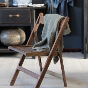 Vintage wooden chair restored NATURAL WOOD CHARACTER CHAIR