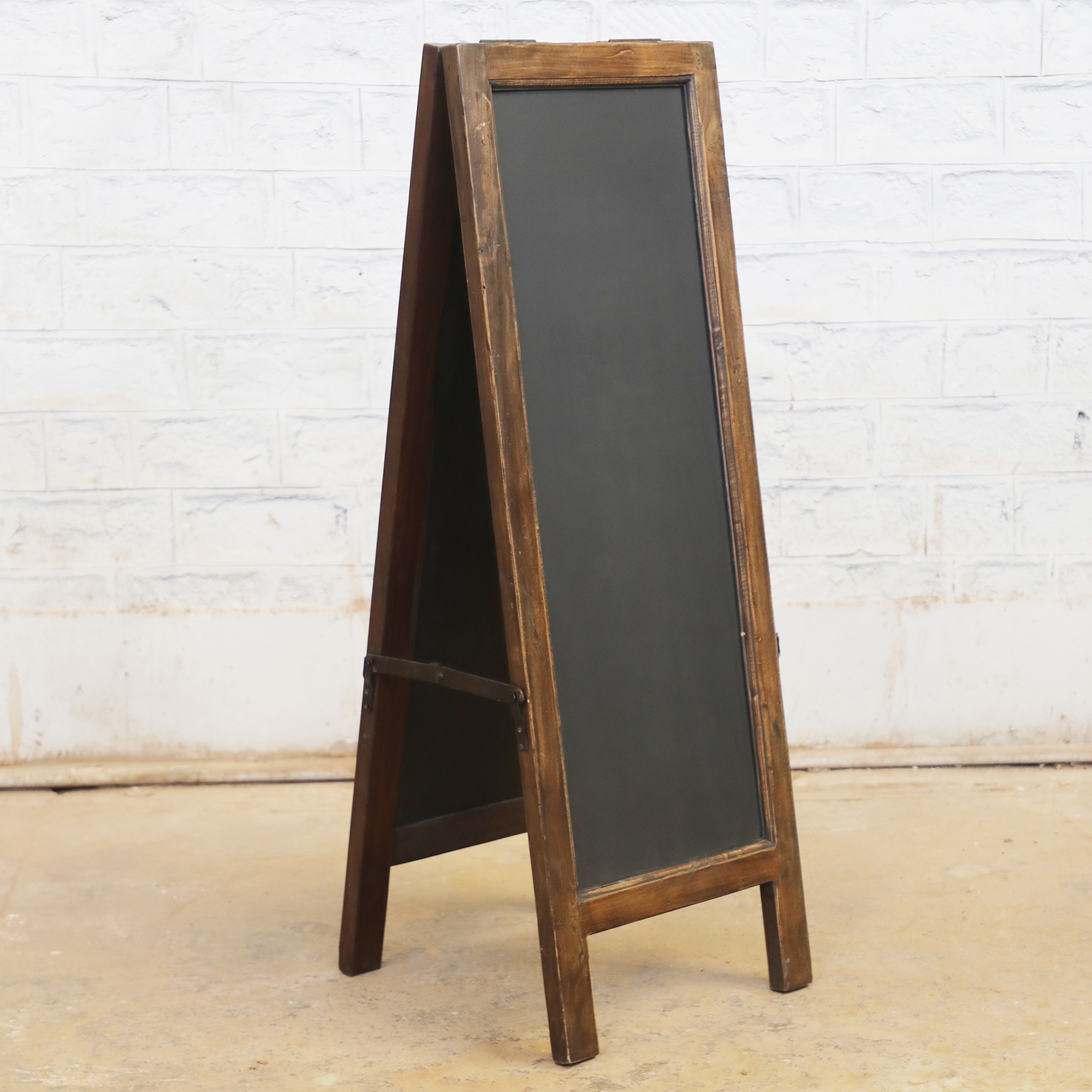 Vintage wooden double sided blackboard NATURAL WOOD DOUBLE SIGN BOARD