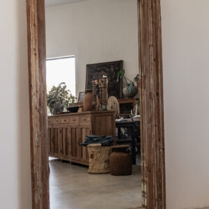 Large vintage mirror in wood ERTHA