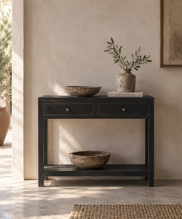 console-table-in-black-reclaimed-wood