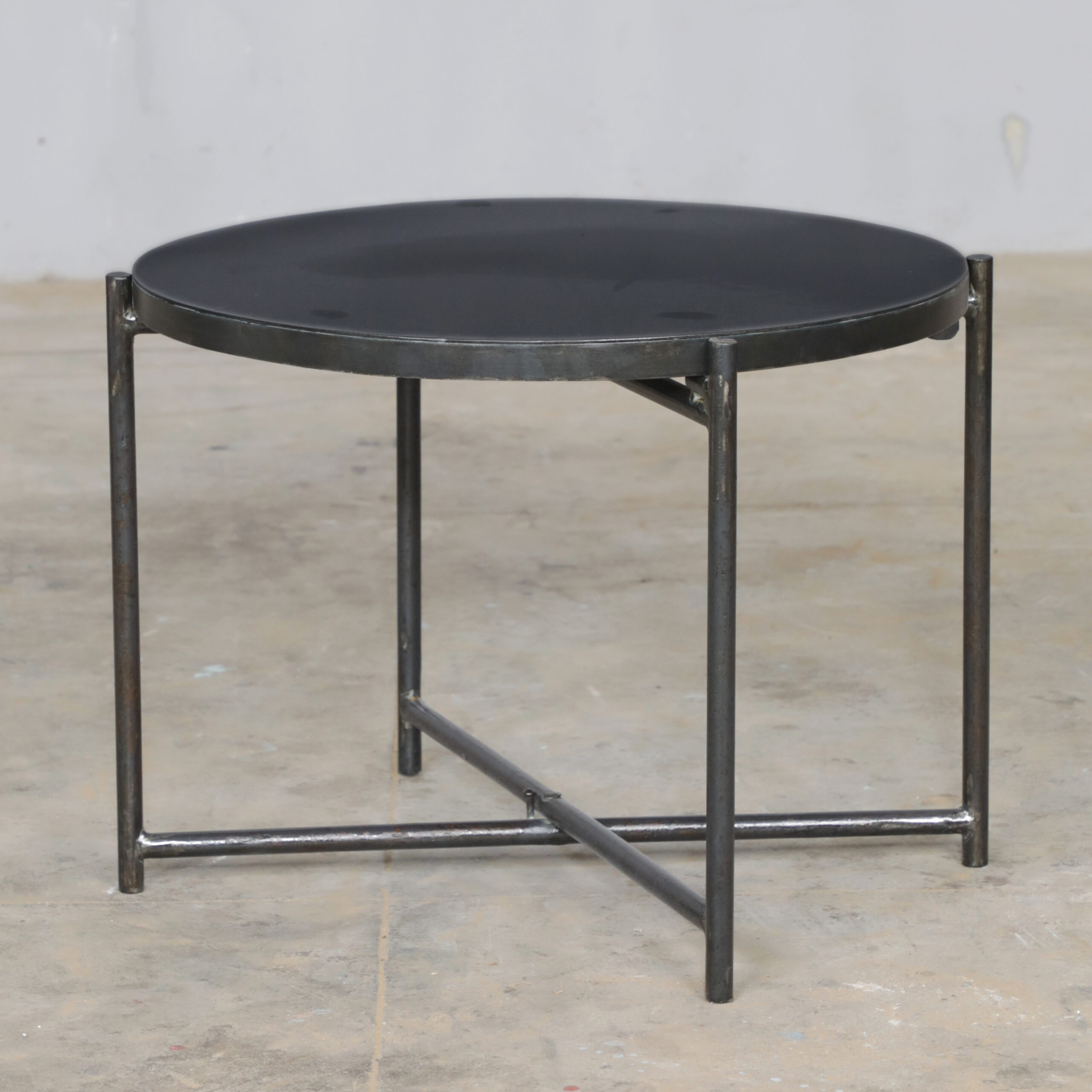 Reclaimed Iron Side Table IRONA 50 cm - Image 2