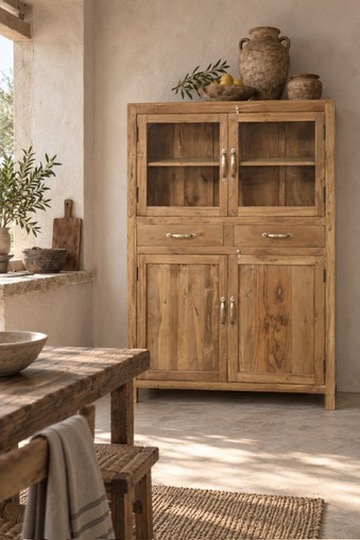 reclaimed teak cabinet