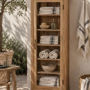 bathroom cabinet in reclaimed wood