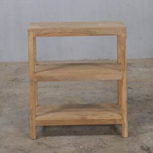 reclaimed teak open shelf rack storage