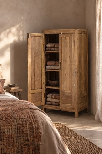 tall vintage teak cabinet