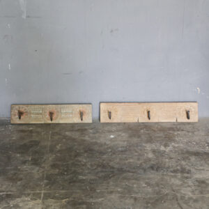 vintage teak wall hook rail long coat hooks