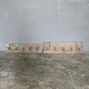 small vintage teak wall hook board 60 cm